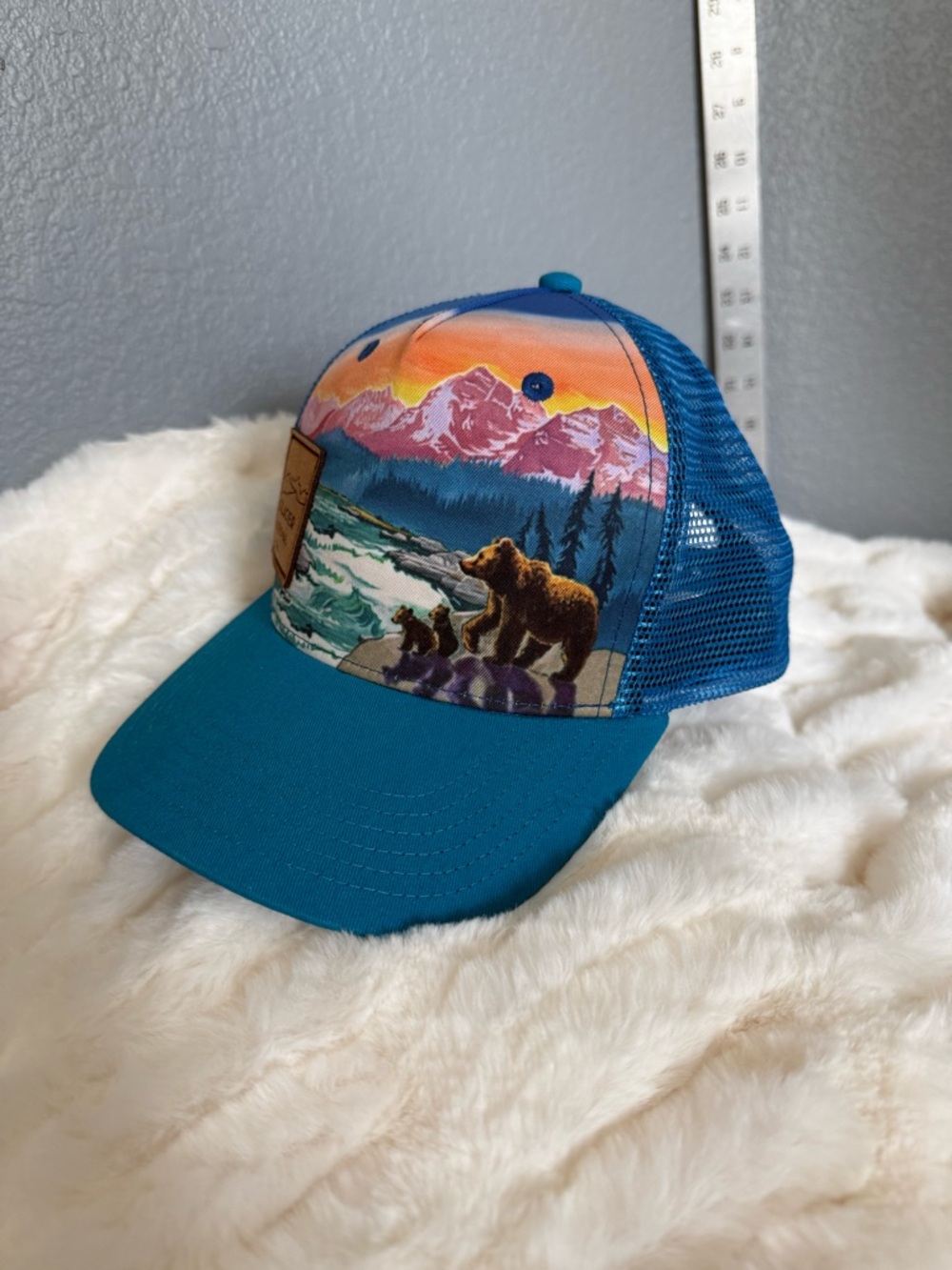 Glacier National Park Teal Scenic Patch Trucker Hat - Picture 2 of 6